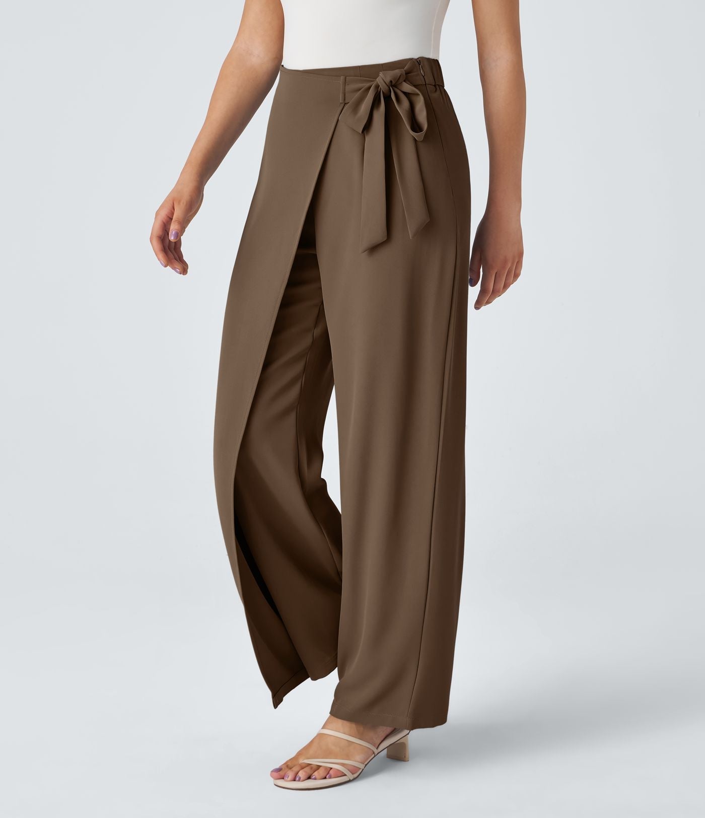 Cara | High-Waisted Pants with Elegant Wrap Design