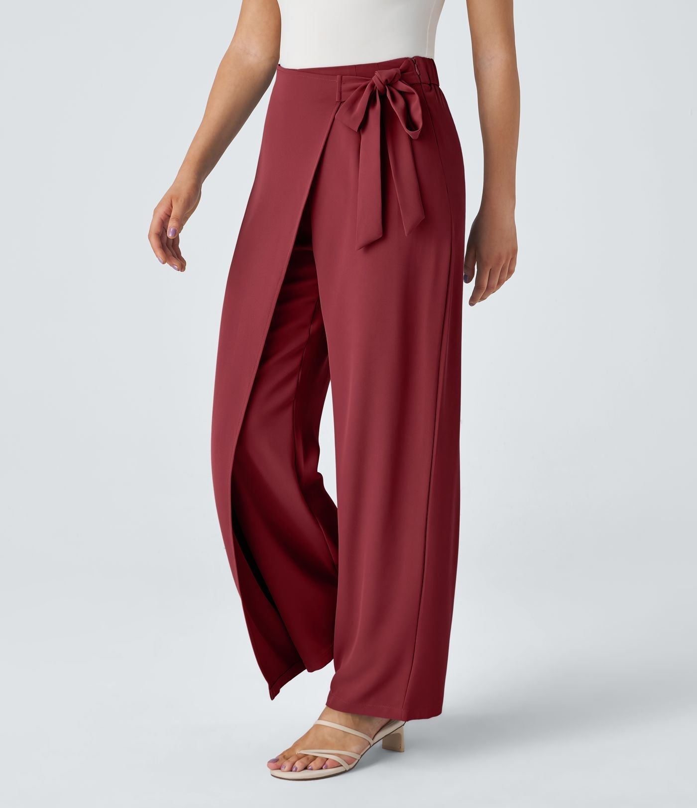 Cara | High-Waisted Pants with Elegant Wrap Design