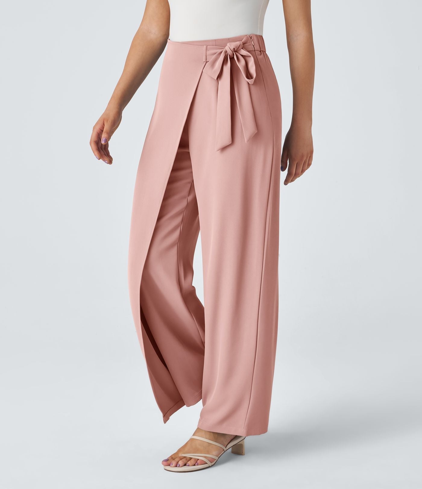 Cara | High-Waisted Pants with Elegant Wrap Design