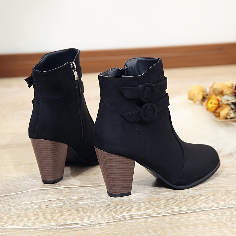 Amara Block Heel Ankle Boots – Style with a Soft Step