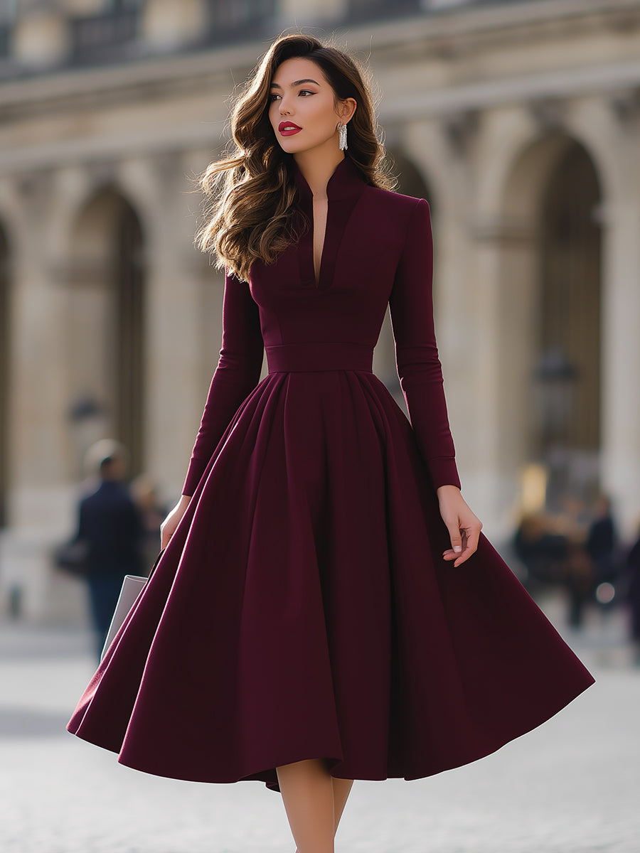 Jennifer | V-Neck Midi Dress