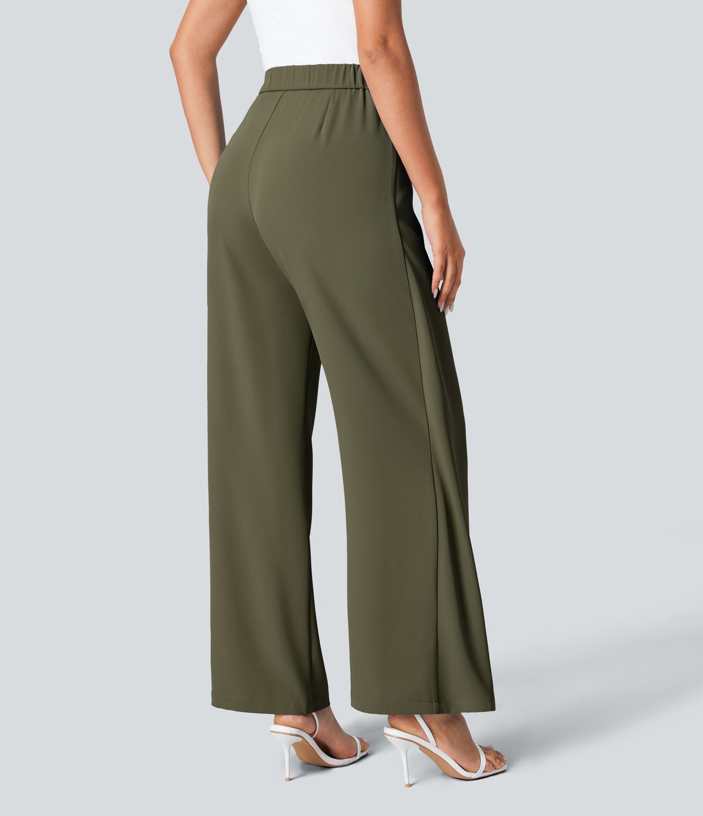 Cara | High-Waisted Pants with Elegant Wrap Design