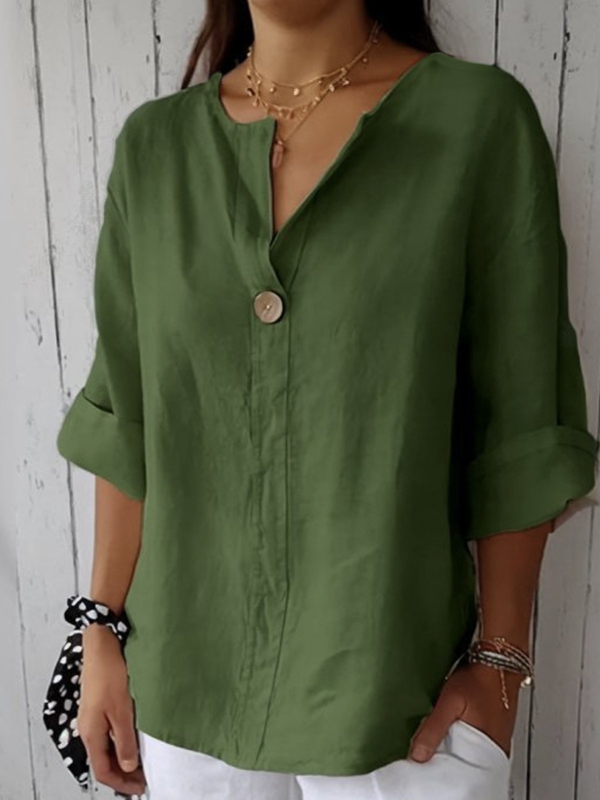 Emily™ | Chic V-Neck Blouse