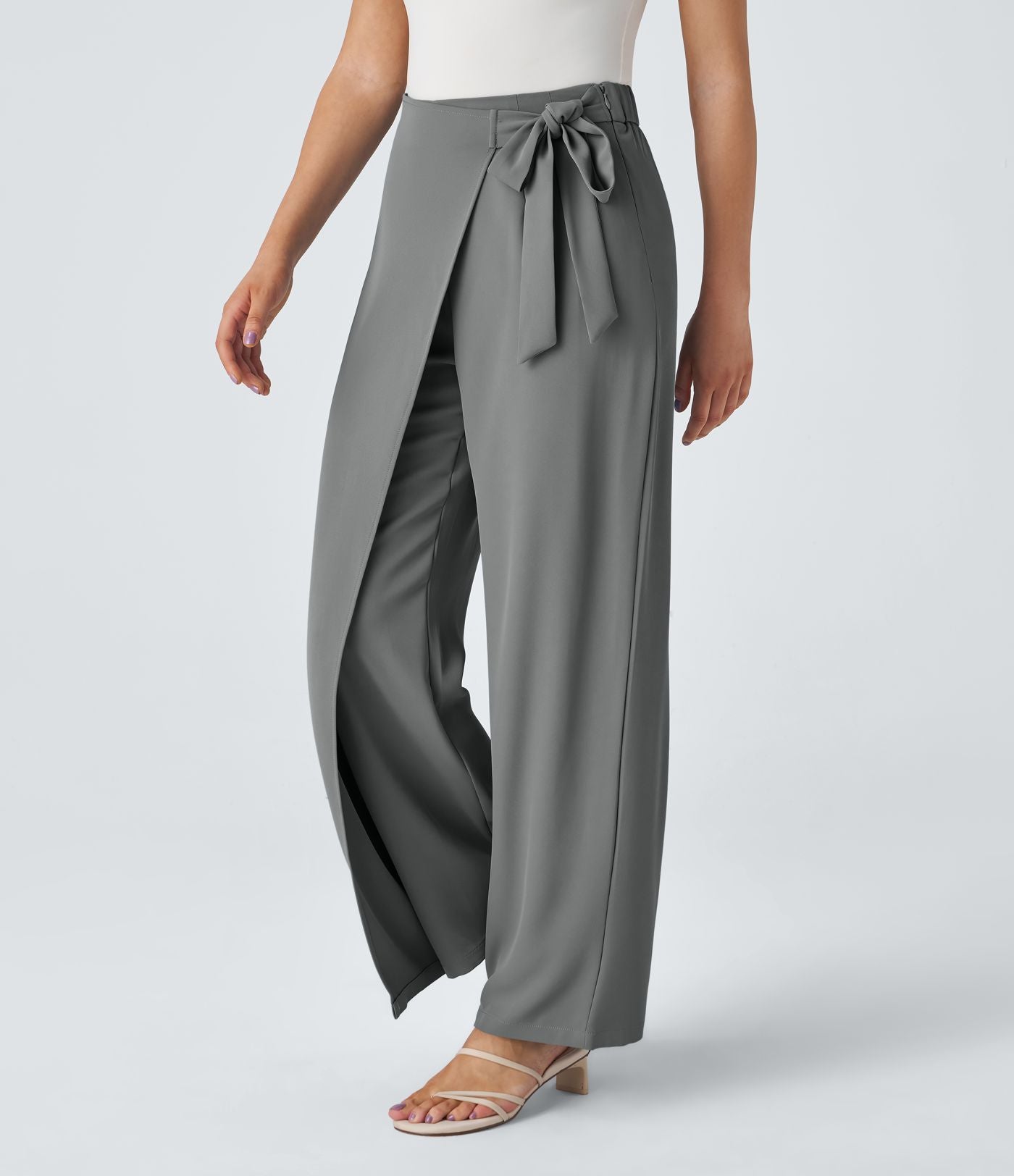 Cara | High-Waisted Pants with Elegant Wrap Design