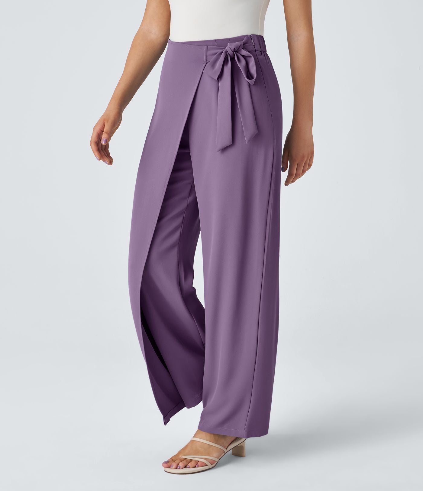 Cara | High-Waisted Pants with Elegant Wrap Design