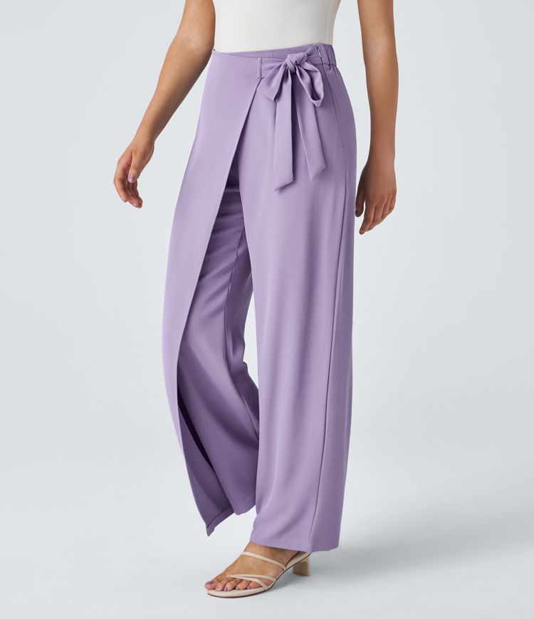 Cara | High-Waisted Pants with Elegant Wrap Design
