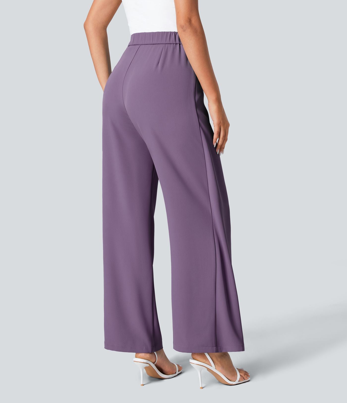 Cara | High-Waisted Pants with Elegant Wrap Design