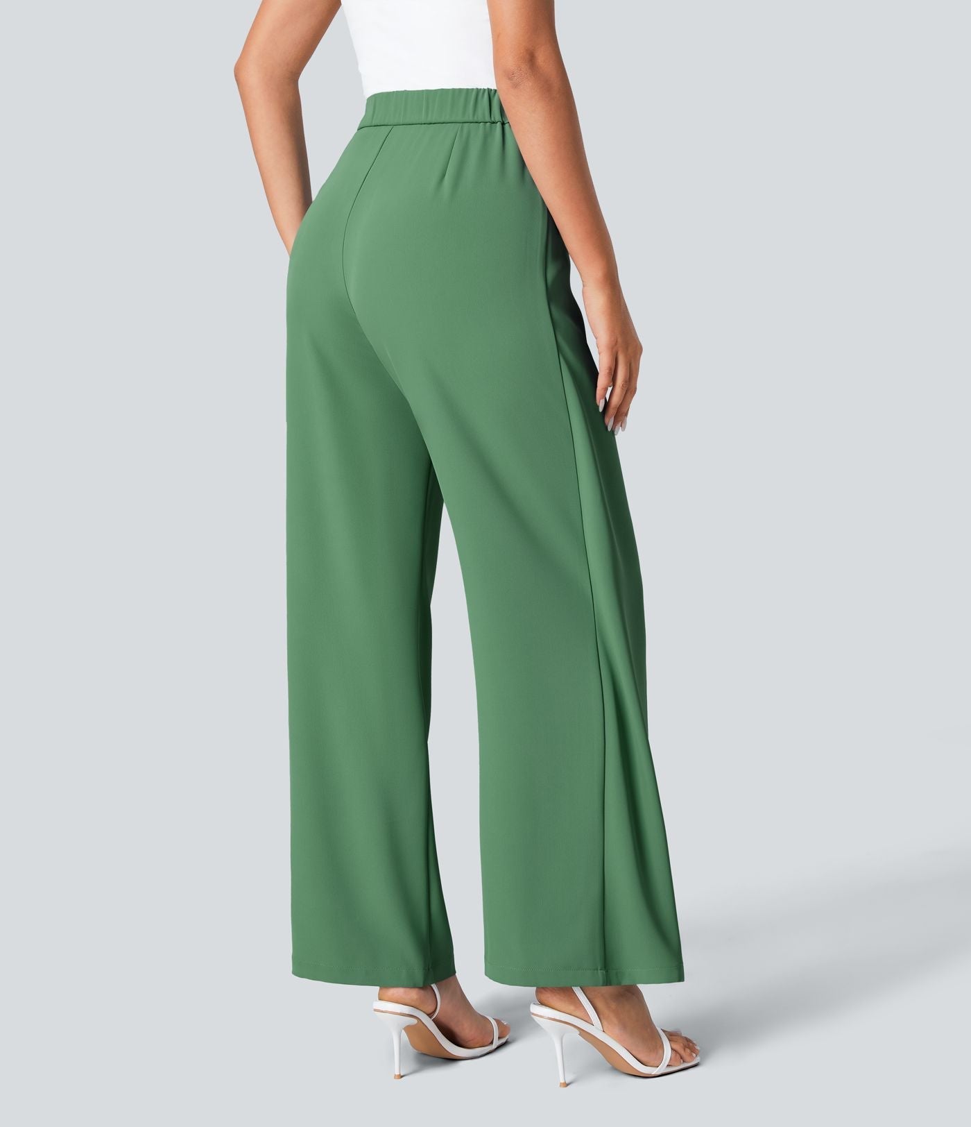 Cara | High-Waisted Pants with Elegant Wrap Design