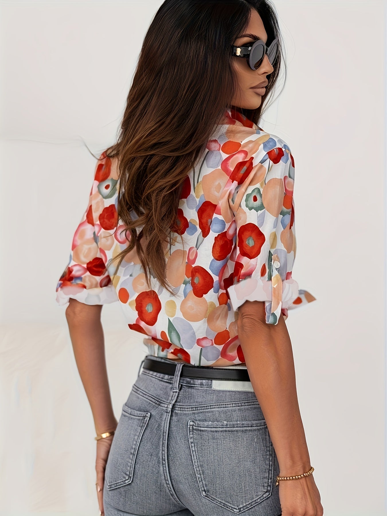 Mylene | Colourful Floral Blouse