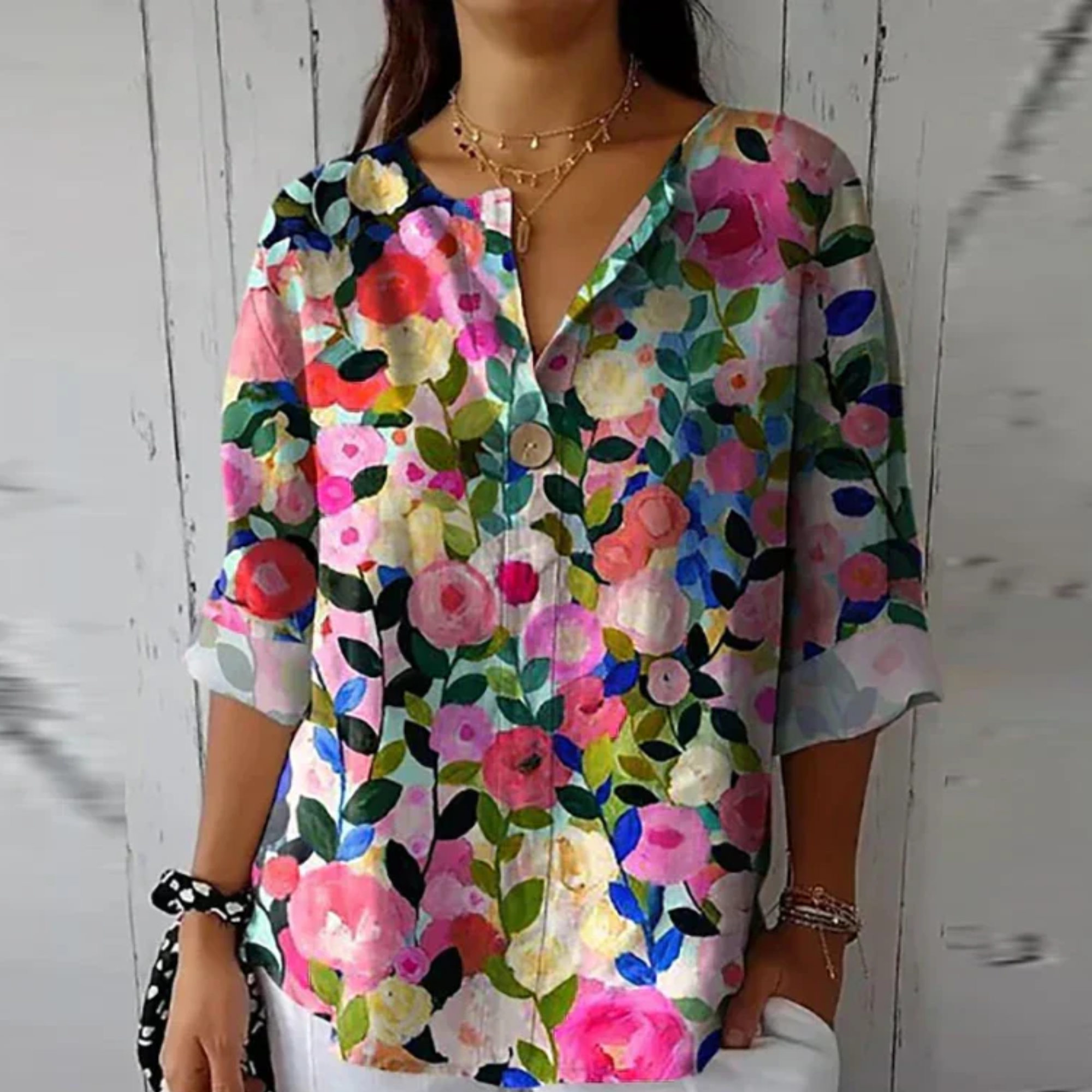 Arlene - Elegant Floral Blouse