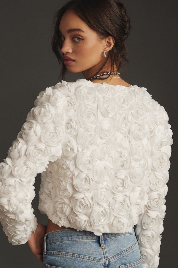 Scarlett™ - Chic Floral Jacquard Jacket