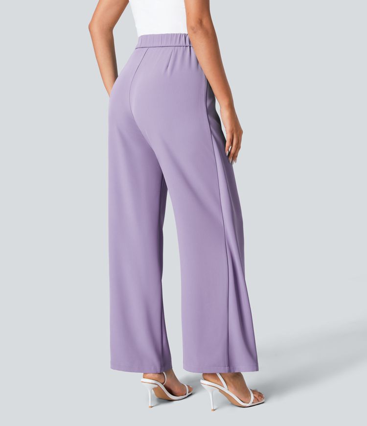 Cara | High-Waisted Pants with Elegant Wrap Design