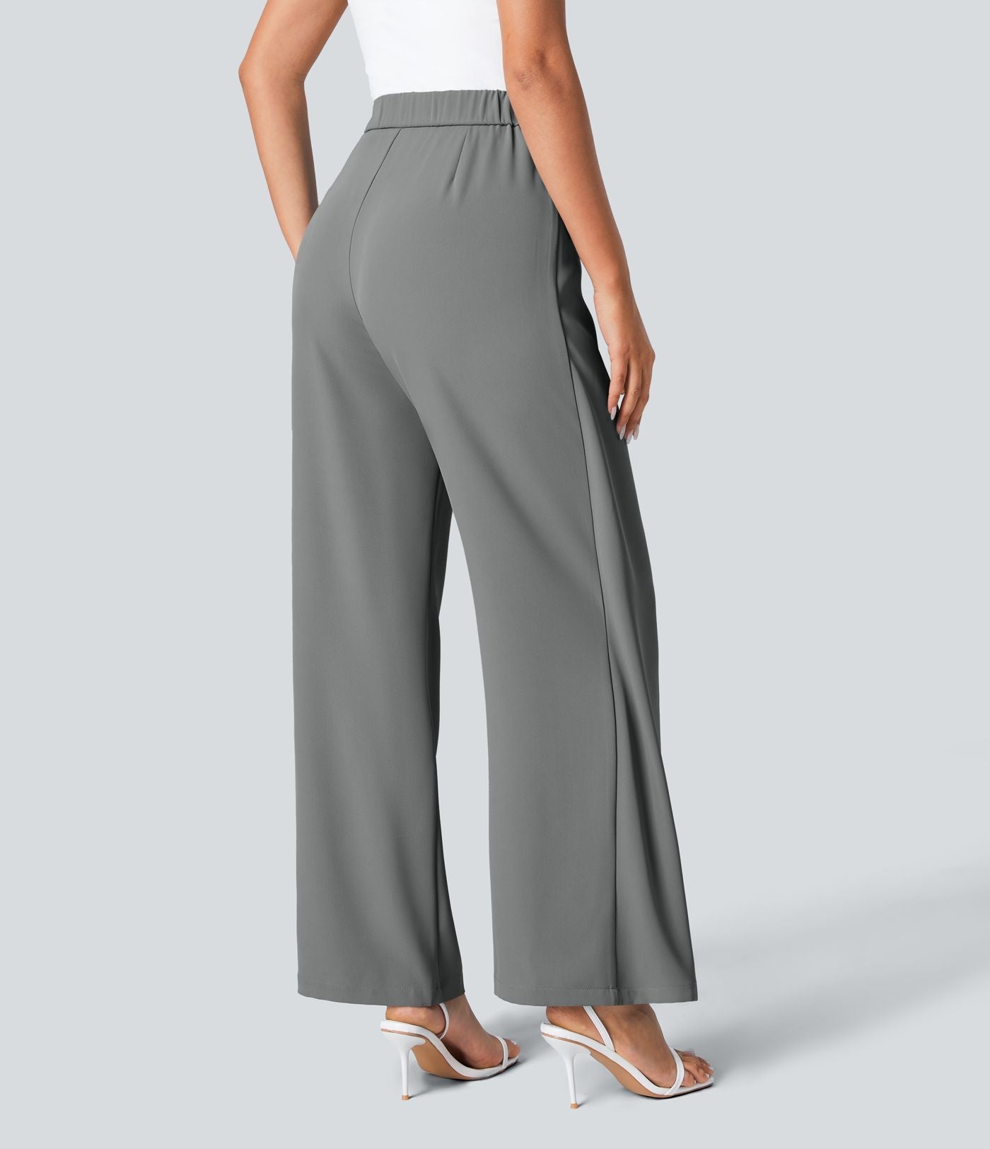 Cara | High-Waisted Pants with Elegant Wrap Design