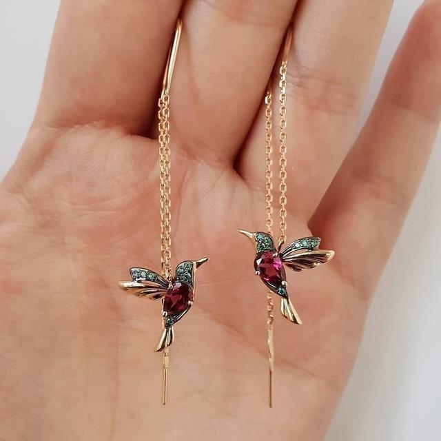 Hummingbird Earrings Zirconia